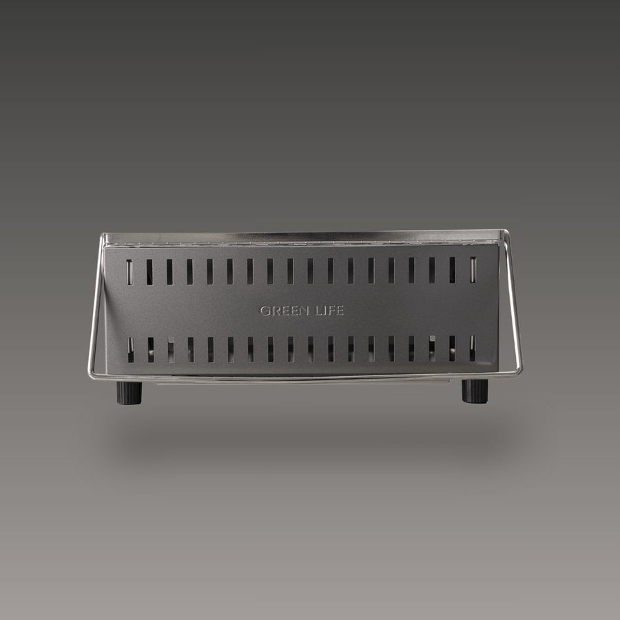 Green Life - Tabletop BBQ Grill Double Walled Liftable Grill - Grey