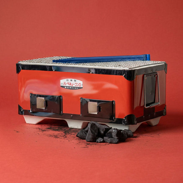 Tabletop Charcoal Grill Rectangular - Red - (B-4)