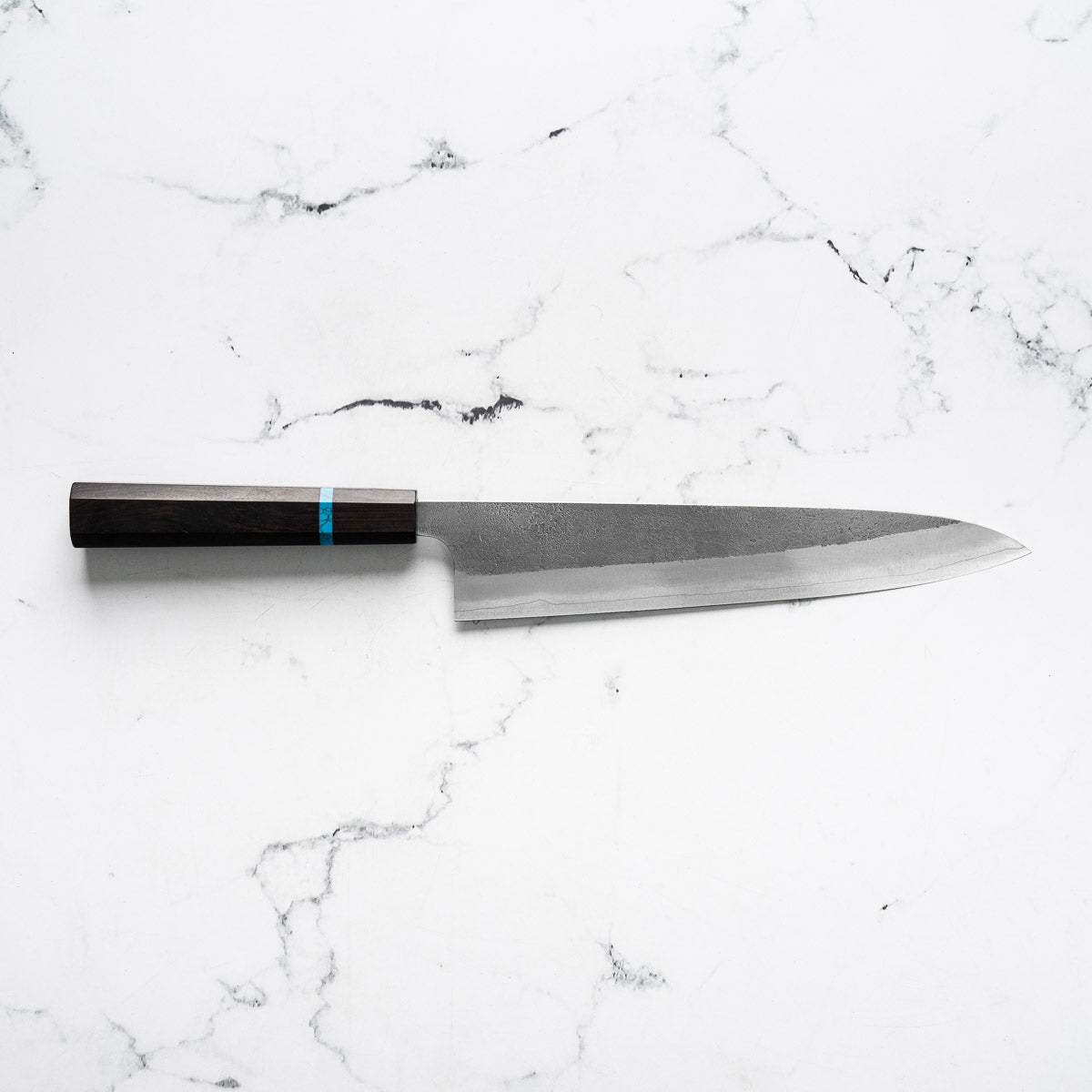 Yoshikane (Hatsukokoro) SKD Nashiji Gyuto 240mm - Ebony Turquoise