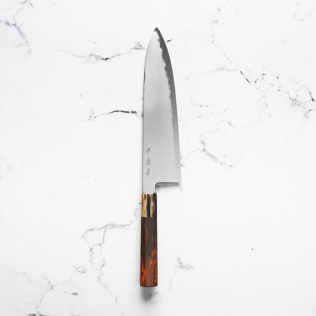 Y.Tanaka x Sakai Kikumori Blue 2 Gyuto 225mm - Siamese Rosewood and Blonde