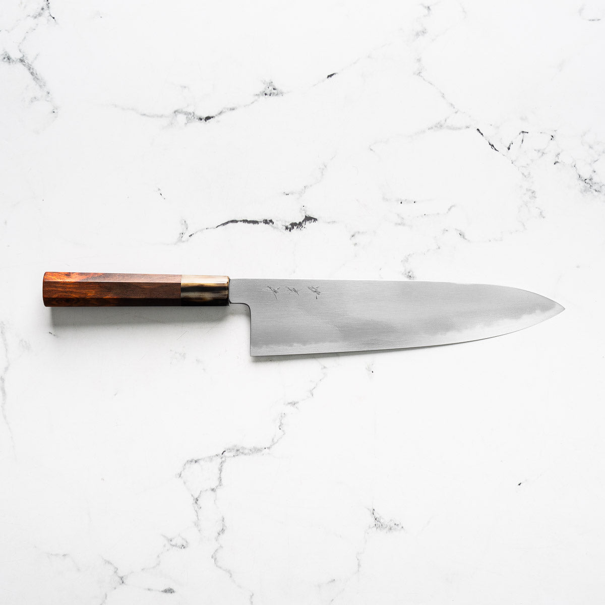 Y.Tanaka x Sakai Kikumori Blue 2 Gyuto 225mm - Siamese Rosewood and Blonde
