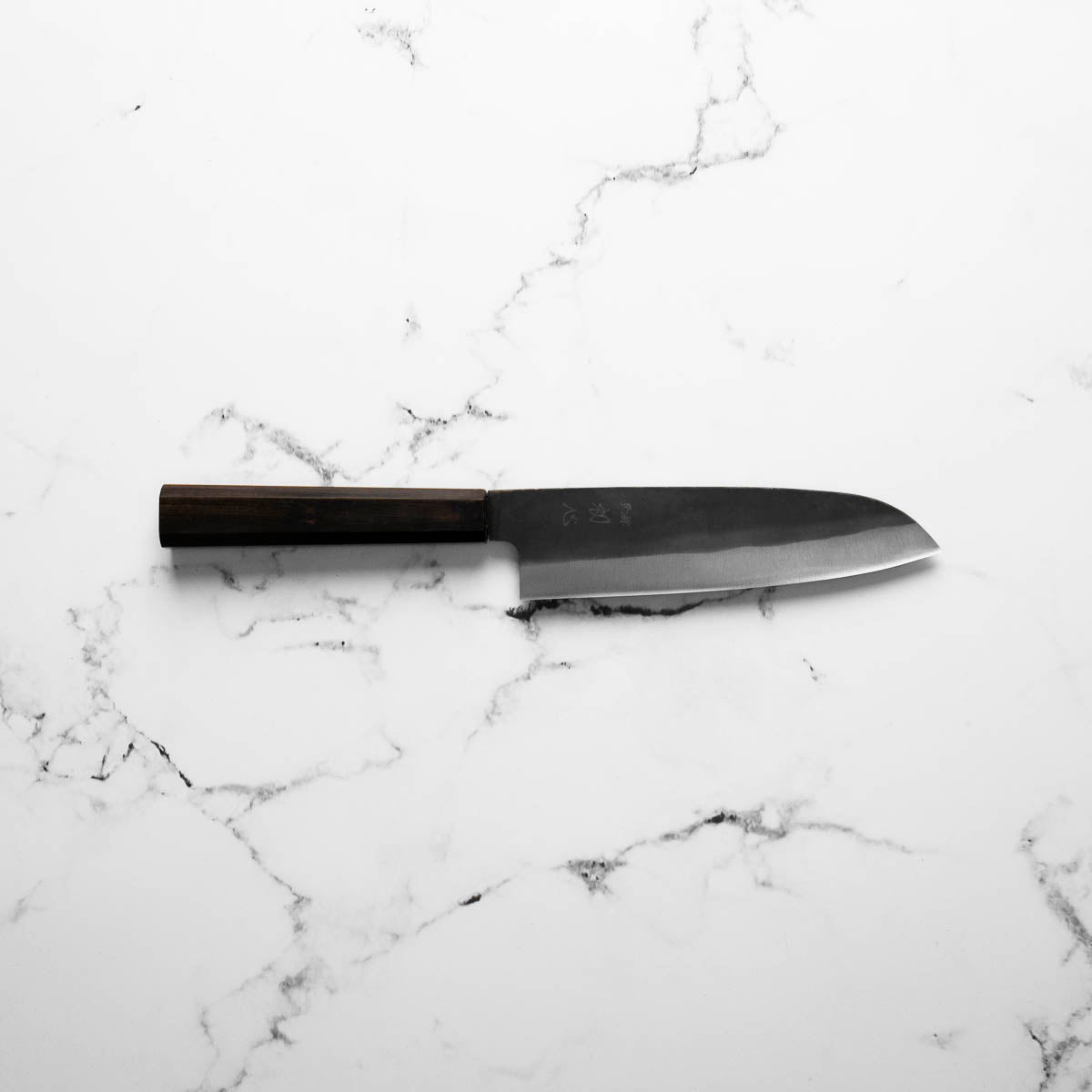 Hatsukokoro Blue 2 Kurouchi Santoku 165mm - Ebony