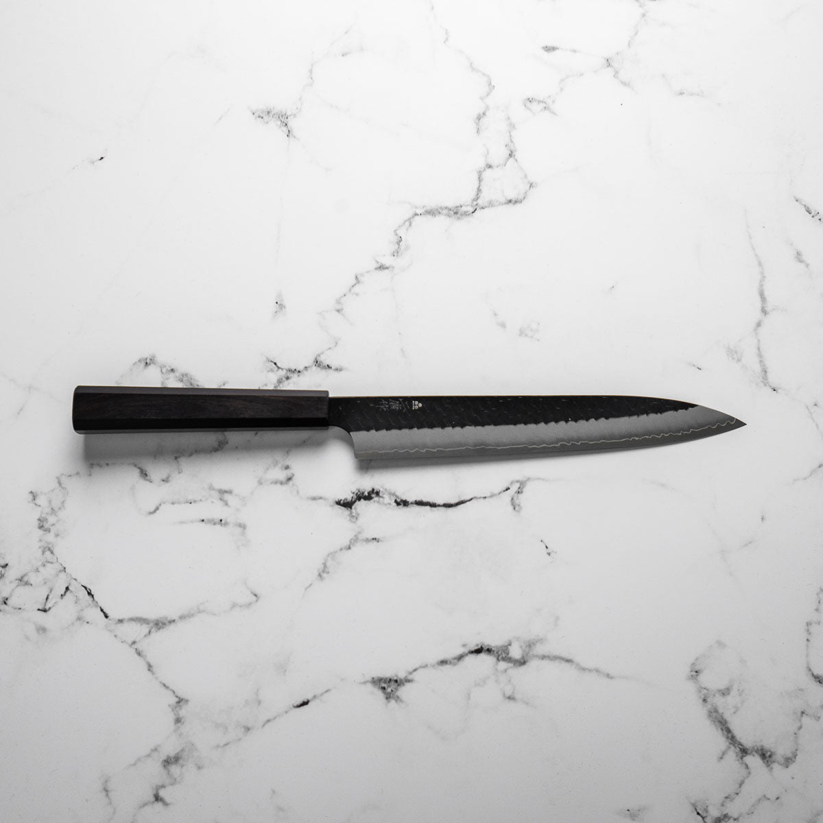 Nigara Hamono SG2 Kurouchi Tsuchime Sujihiki 240mm - Ebony