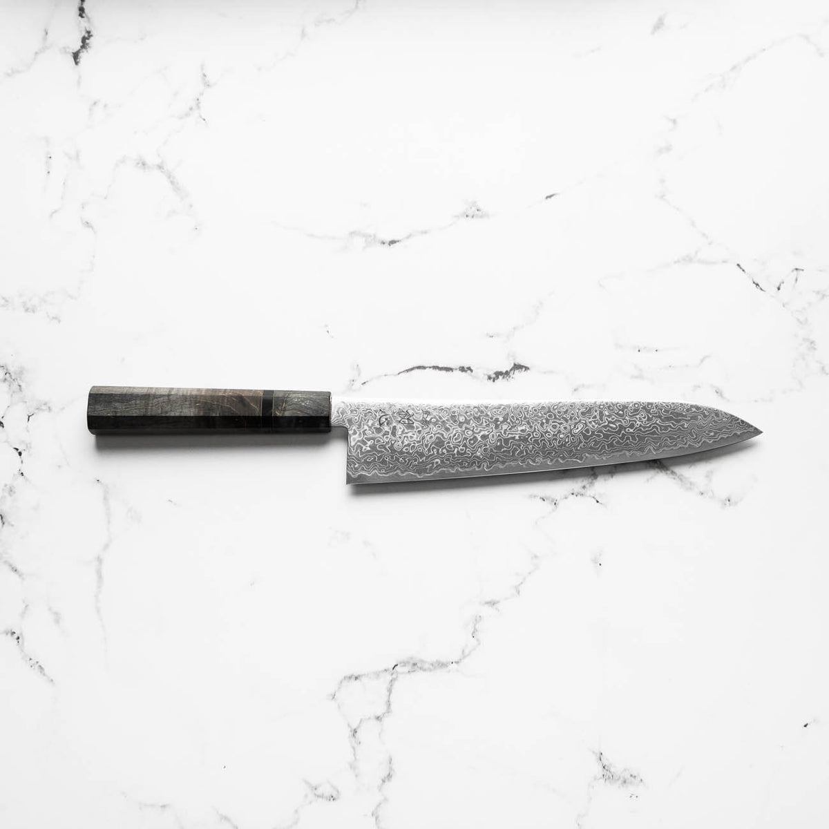 Hatsukokoro Ryuhyo SG2 Damascus Gyuto 240mm - Dark Maple
