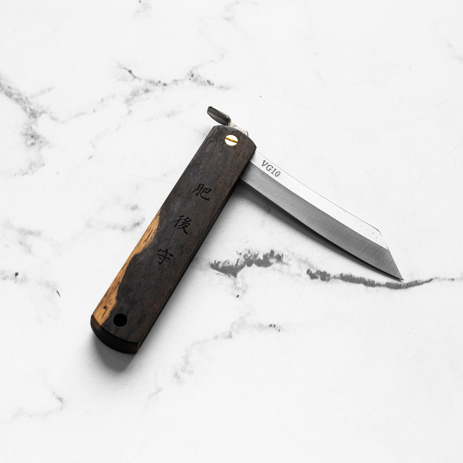Nagao Kanekoma Higonokami VG10 Custom - Black Persimmon- No 50