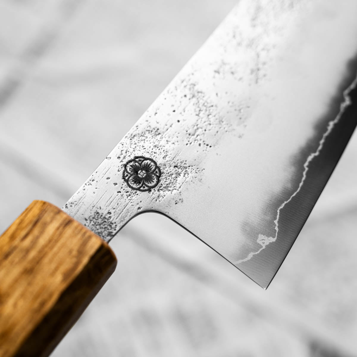 Hajimaru Ginsan Nashiji Gyuto 210mm - Burnt Oak