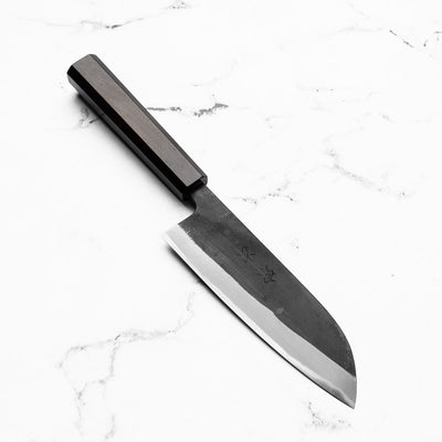 Morihei Munetsugu Blue 2 Kurouchi Santoku 165mm