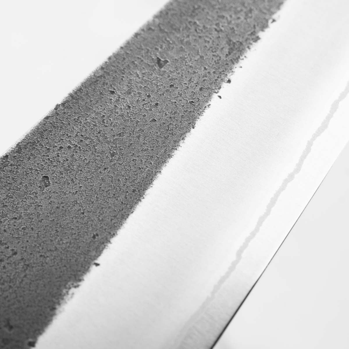 Yoshikane (Hatsukokoro) White 2 Kurouchi Nashiji SSClad Kiritsuke 210mm - Bubinga