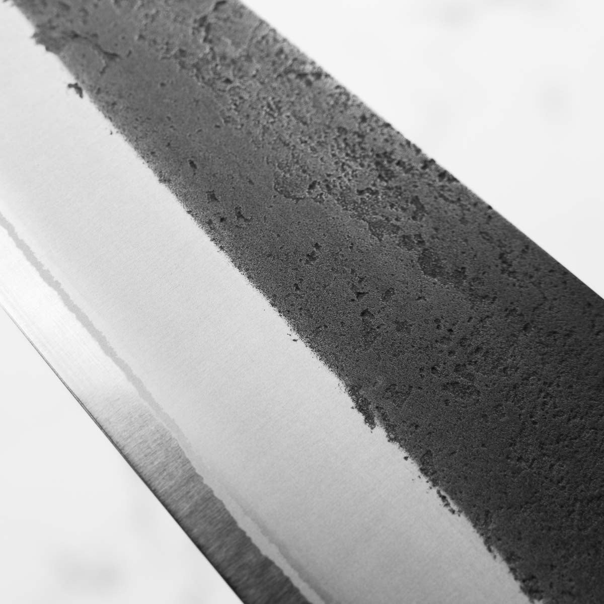 Yoshikane (Hatsukokoro) White 2 Kurouchi Nashiji SSClad Kiritsuke 210mm - Bubinga