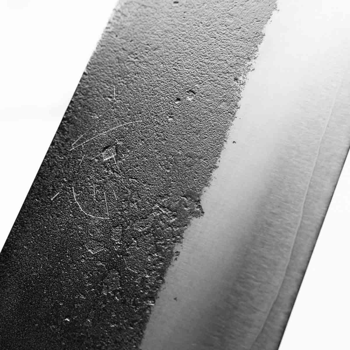Yoshikane (Hatsukokoro) SKD Nashiji Stainless Clad Nakiri 165mm - Bubinga