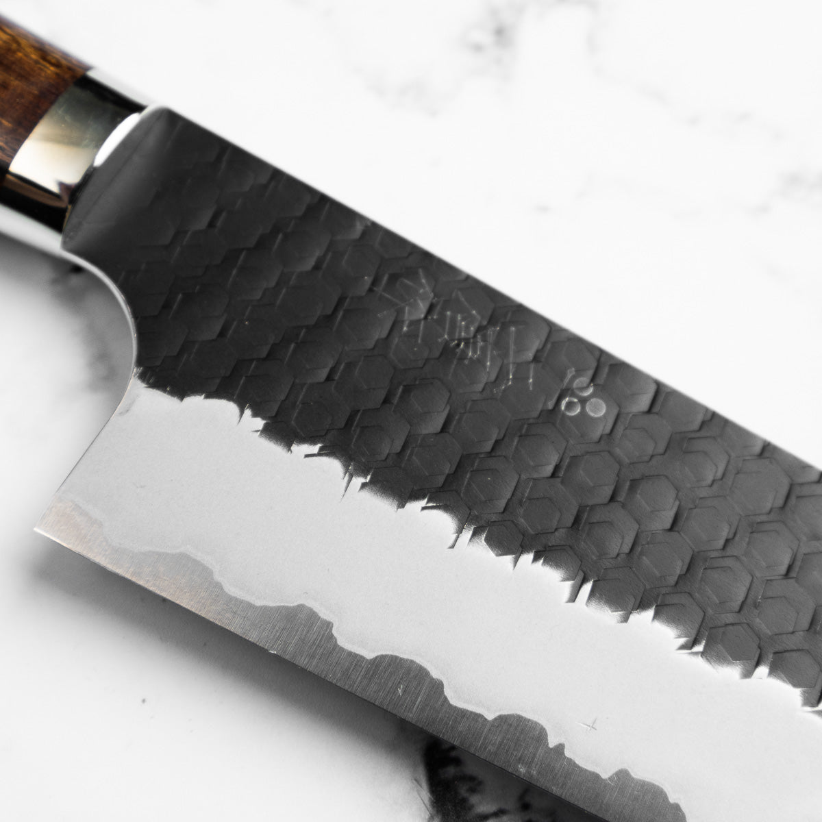 Nigara Hamono SG2 Kurouchi Tsuchime Gyuto 210mm - Western Ironwood