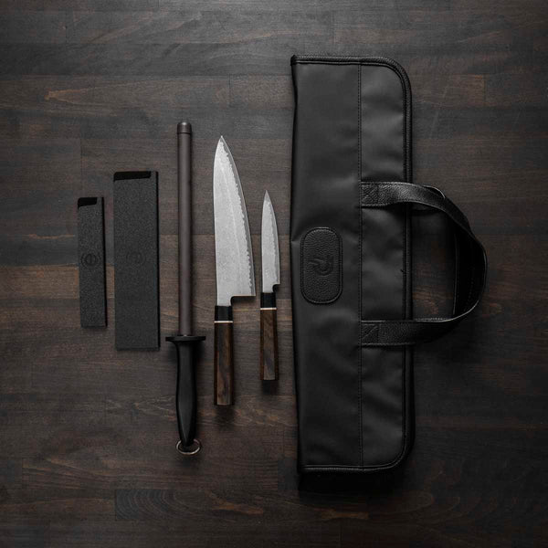 Senzo Black VG10 - 2 Knife Set with Porter Knife Bag