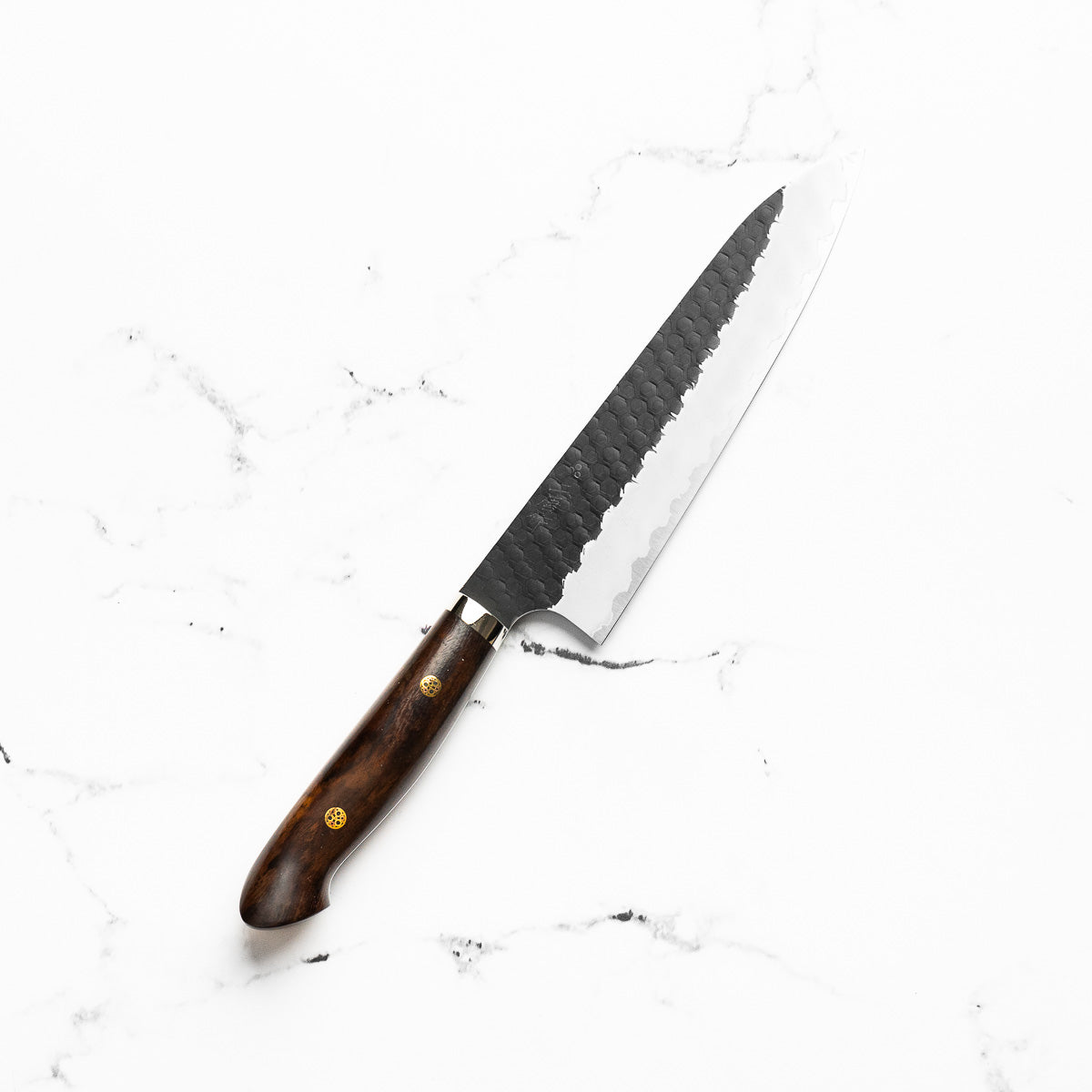 Nigara Hamono SG2 Kurouchi Tsuchime Gyuto 210mm - Western Ironwood