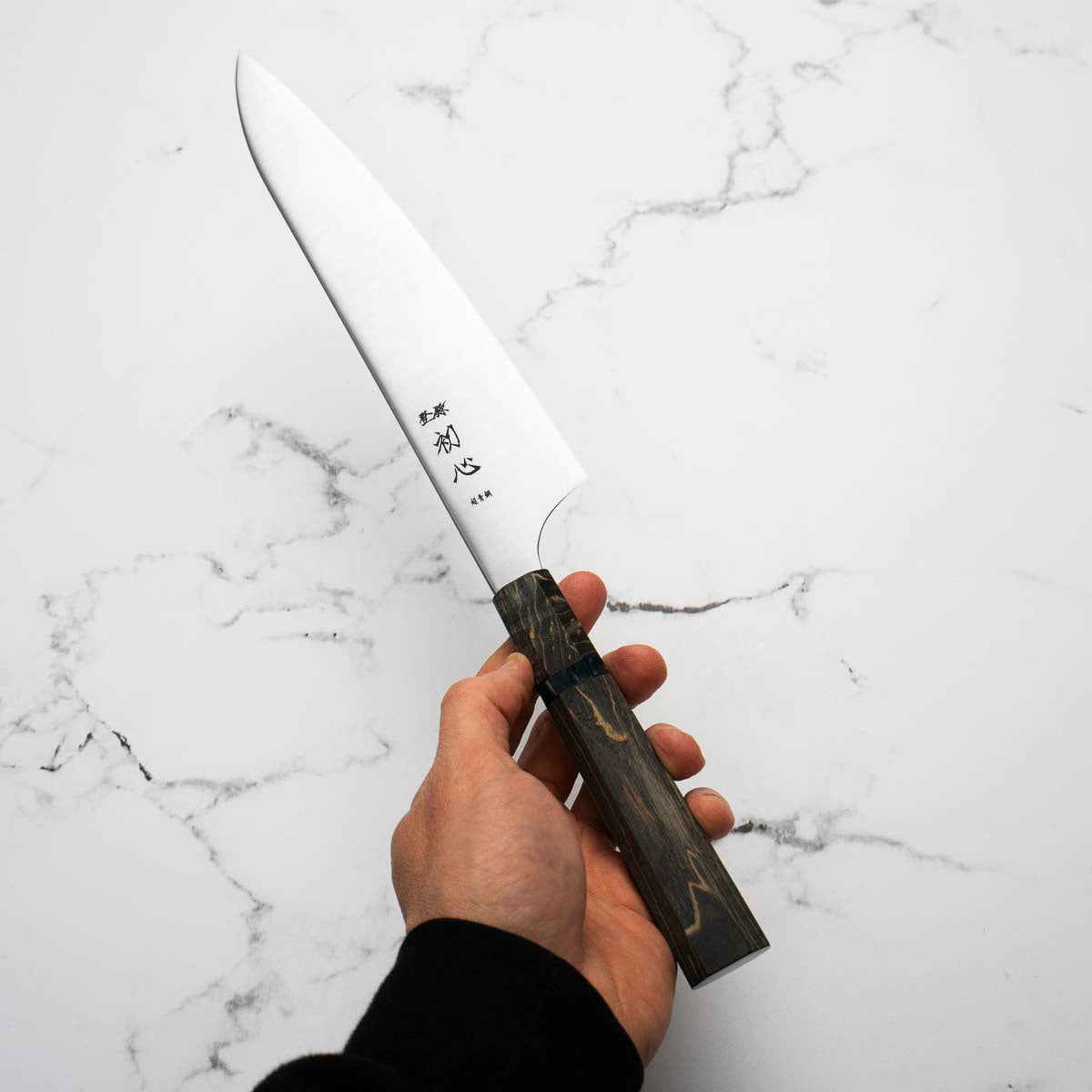 Hatsukokoro Hayabusa Blue Super Gyuto 210mm - Dark Maple