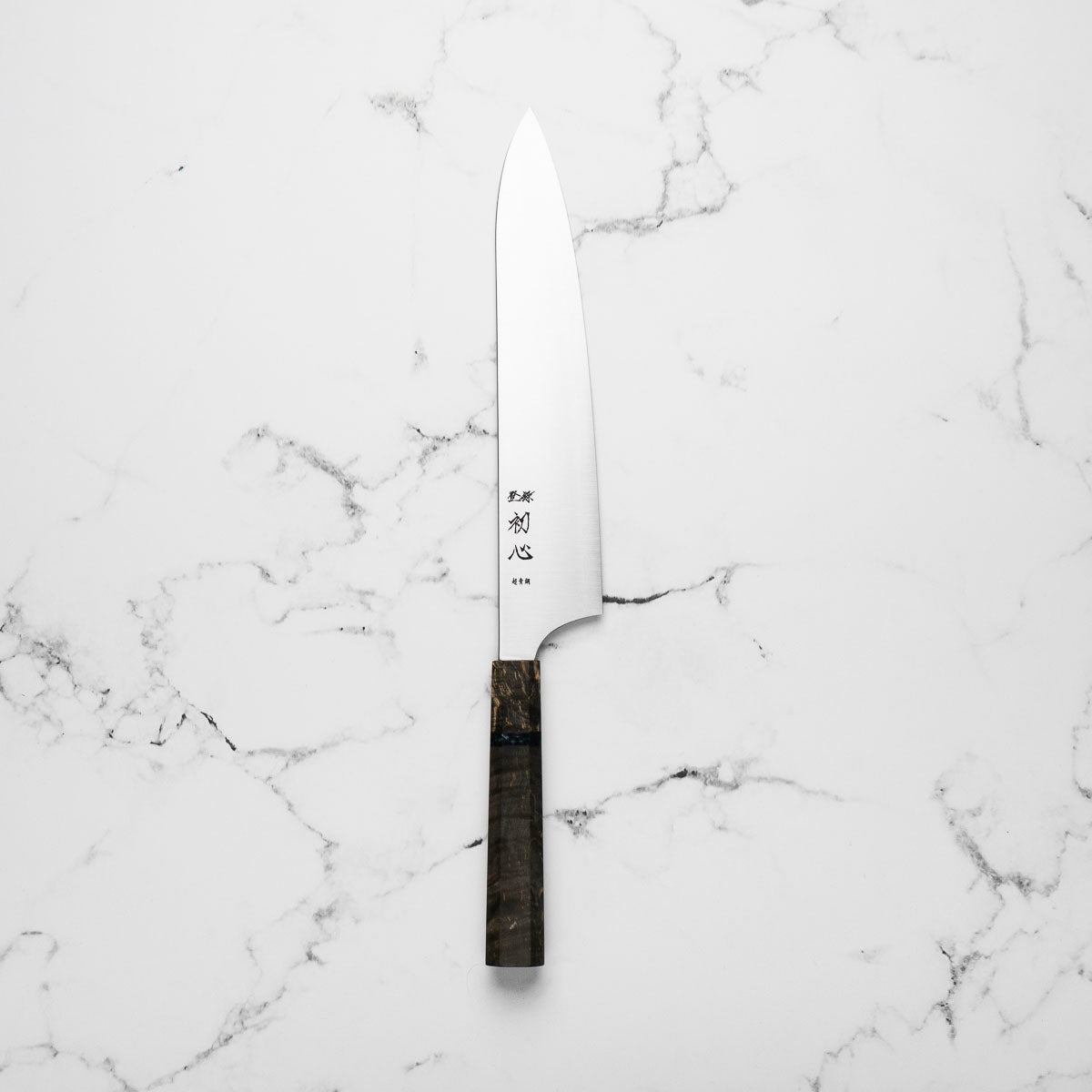 Hatsukokoro Hayabusa Blue Super Gyuto 240mm - Dark Maple
