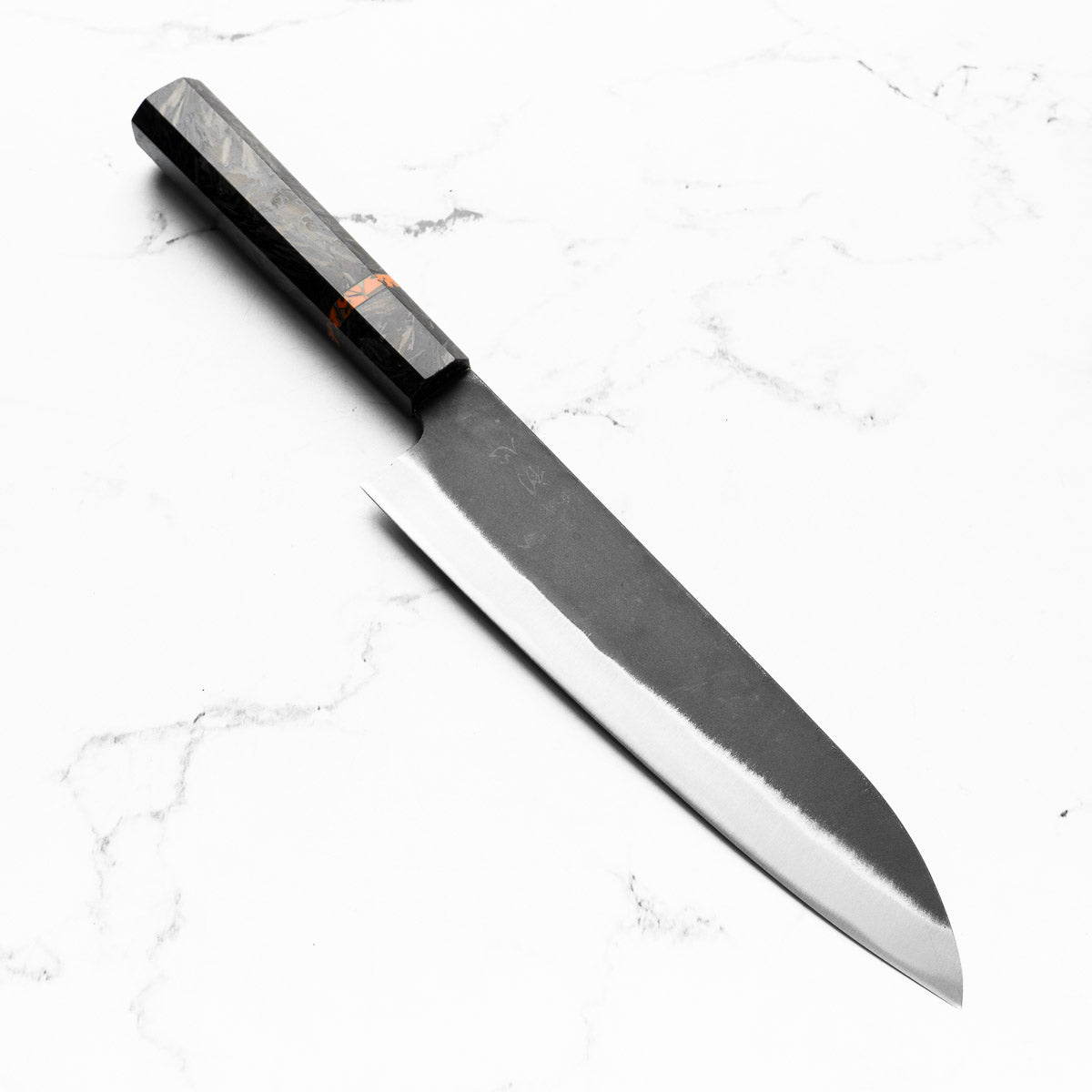 Hatsukokoro Blue 2 Kurouchi Gyuto 210mm - Carbon Fibre
