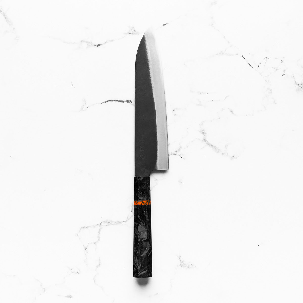Hatsukokoro Blue 2 Kurouchi Gyuto 210mm - Carbon Fibre