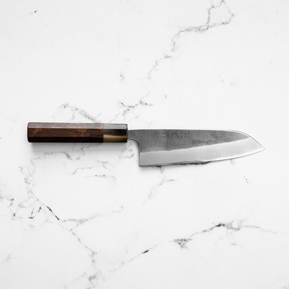Wakui White 2 Stainless Clad Nashiji Santoku 165mm