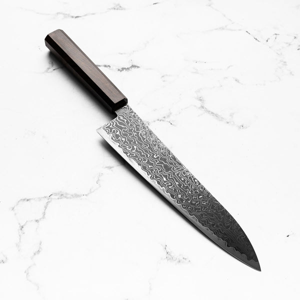 Hatsukokoro Ryuhyo Kurozome SG2 Damascus Gyuto 210mm - Ebony