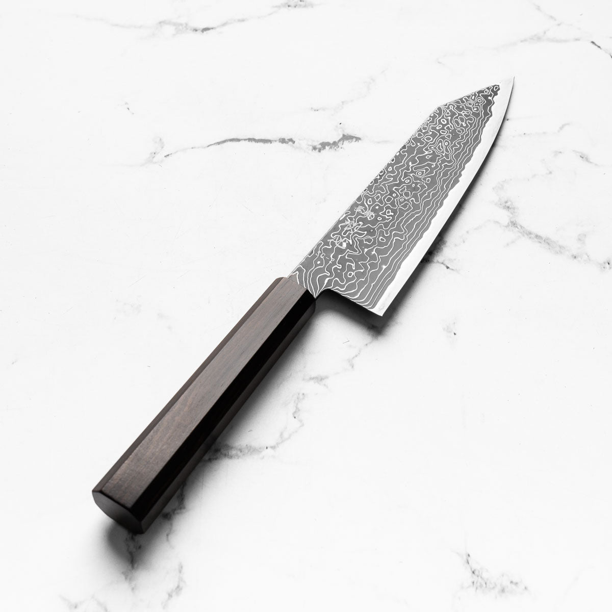 Hatsukokoro Ryuhyo Kurozome SG2 Damascus Bunka 180mm - Ebony