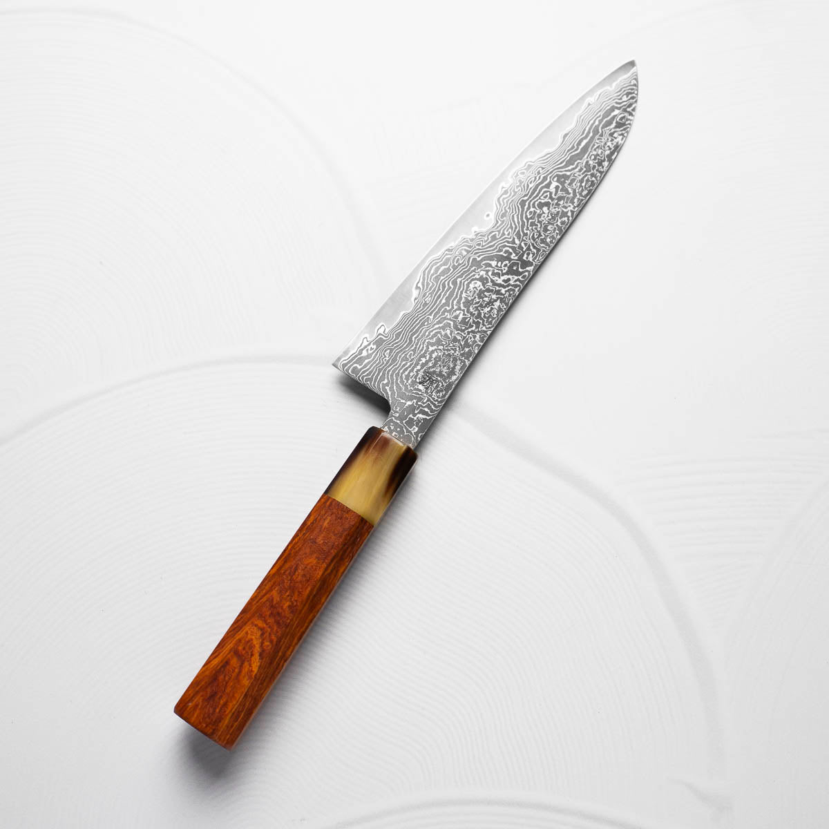 Shigeki Tanaka R2/SG2 Black Damascus Gyuto 180mm - Snakewood