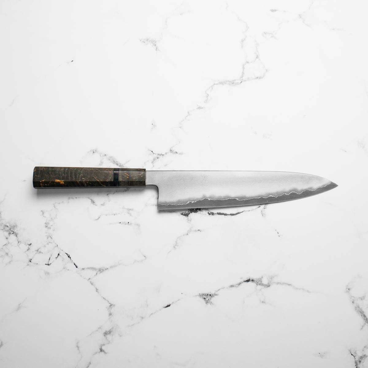 Tetsujin Hamono Ginsan Kasumi Gyuto 240mm - Dark Maple