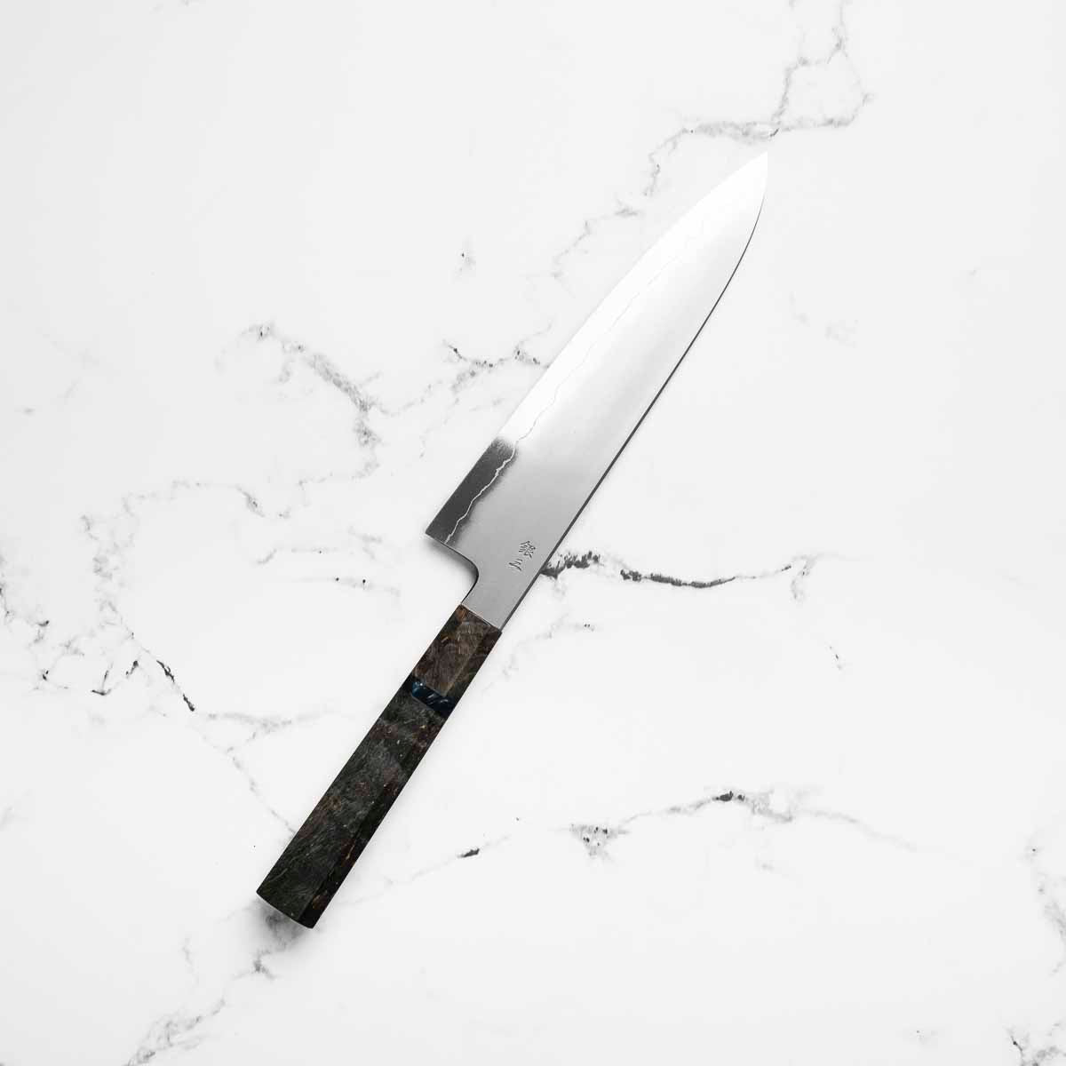 Tetsujin Hamono Ginsan Kasumi Gyuto 210mm - Dark Maple