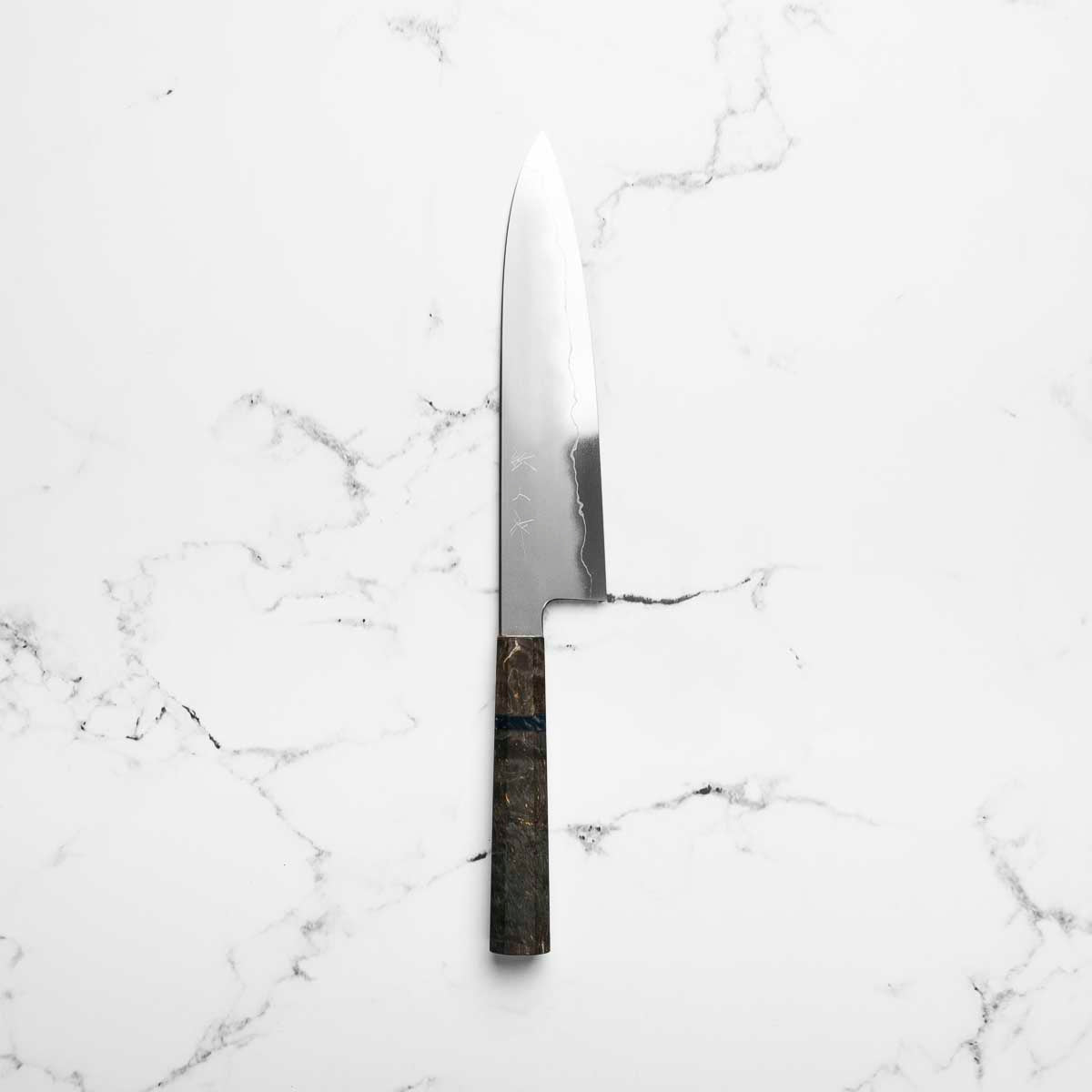 Tetsujin Hamono Ginsan Kasumi Gyuto 210mm - Dark Maple