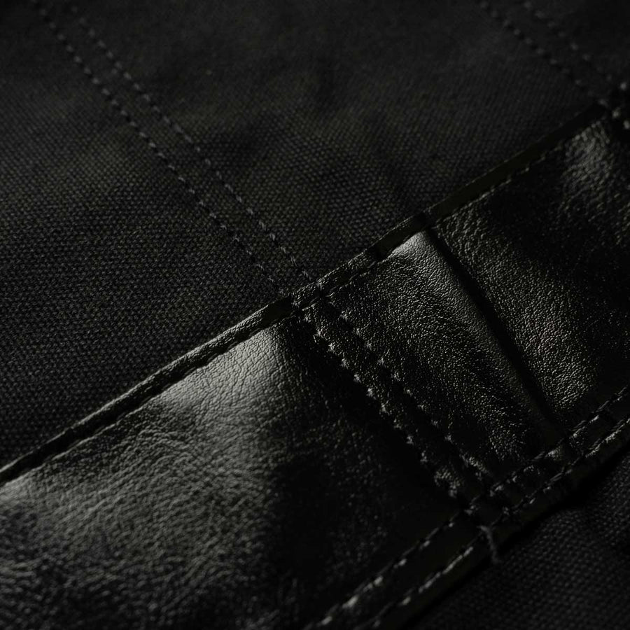 Habitat Canvas Knife Roll - 6 Slot - Black With Enamel Pins