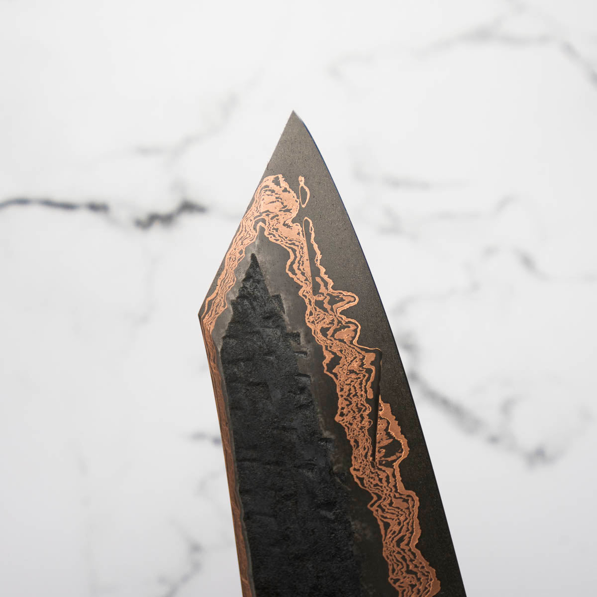 Hatsukokoro Yorokobi Kurouchi SLD Damascus Tsuchime Kiritsuke Gyuto 210 - Dark Maple