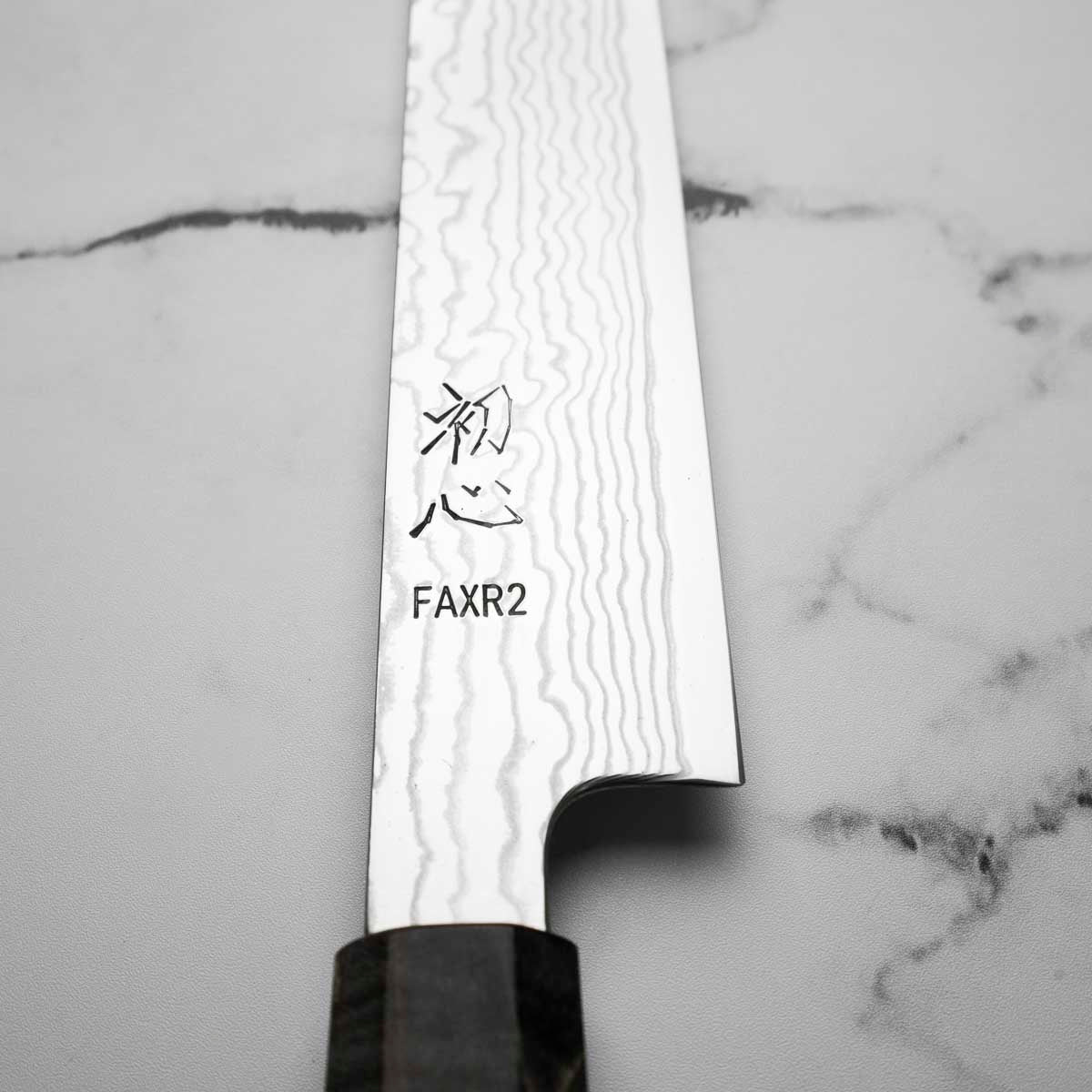 Hatsukokoro FAXR2 SG2 Damascus Kiritsuke Sujihiki 240mm