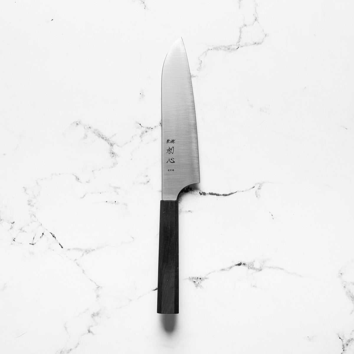 Hatsukokoro Hayabusa Blue Super Santoku 180mm - Ebony