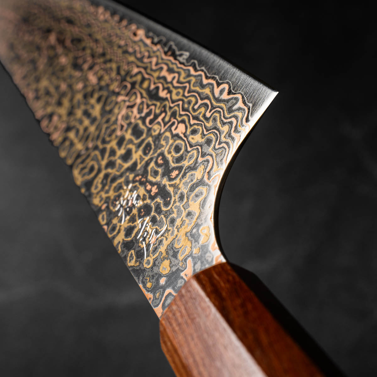 Seido "Niji" VG10W Rainbow Damascus - Sandalwood 3 Knife Set with Whetstone
