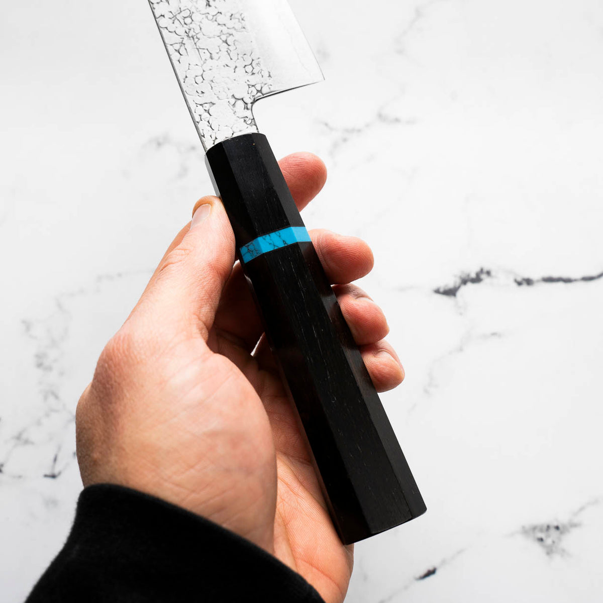 Okeya Ginsan Bunka 165mm - Ebony Turquoise