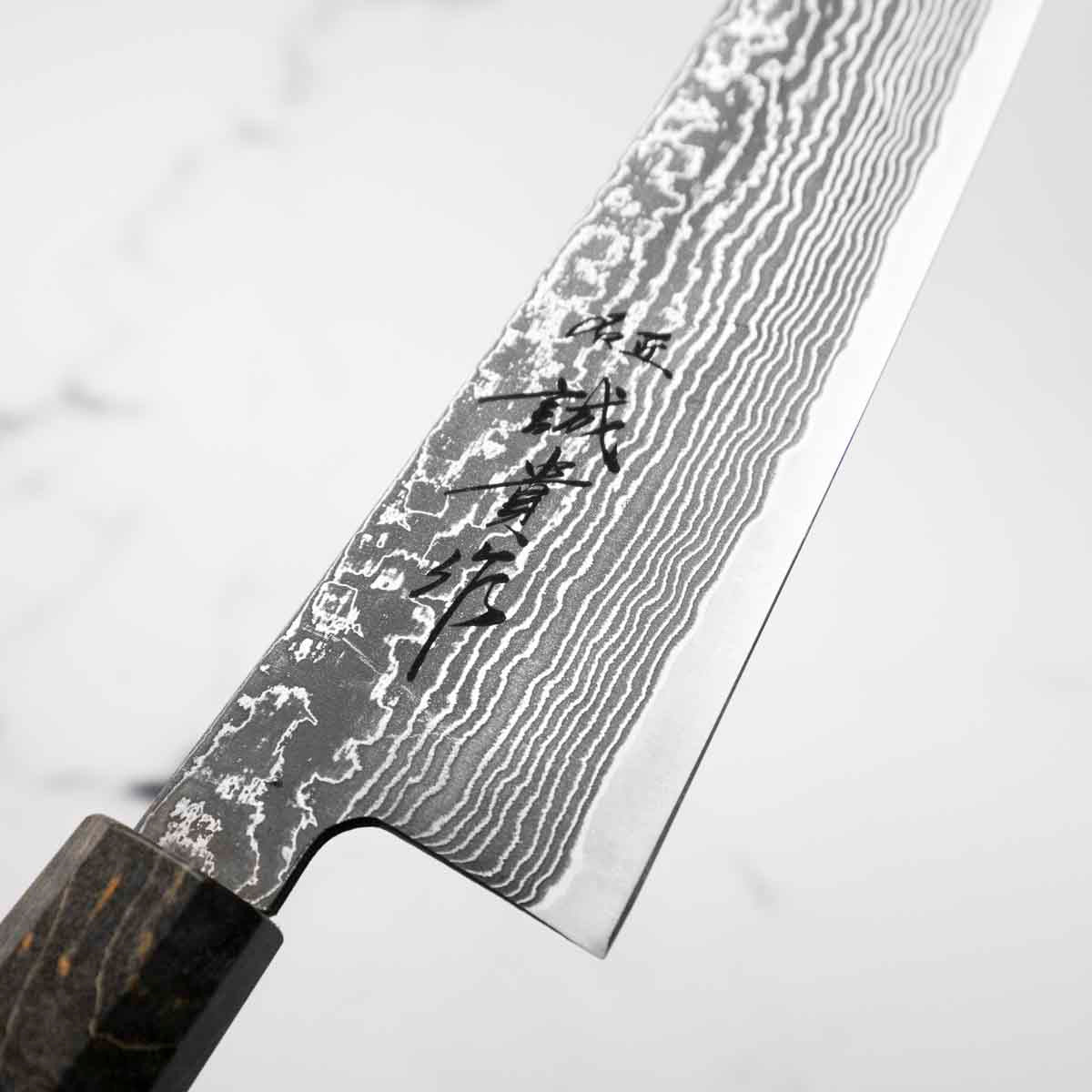 Shigeki Tanaka R2/SG2 Black Damascus Gyuto 180mm