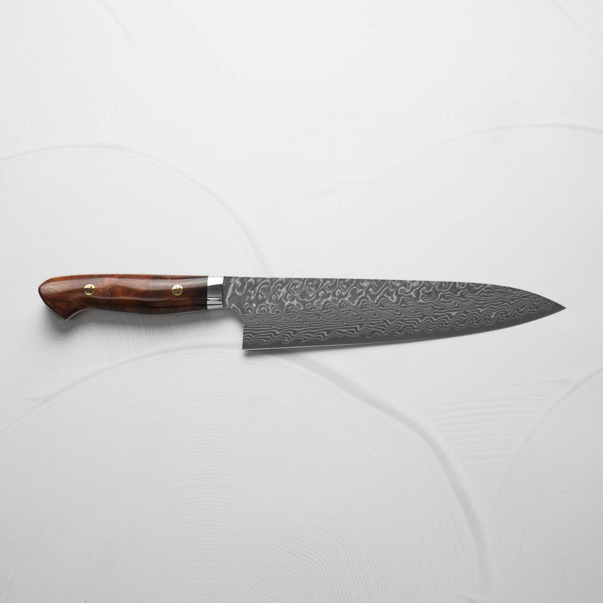 Yoshimi Kato SG2 Damascus Gyuto 210mm - Burmese Rosewood