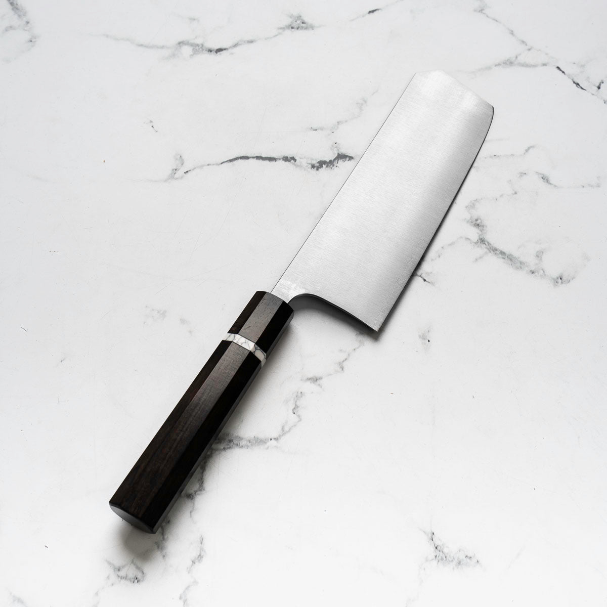 Shibata Koutetsu Chromax Boss Nakiri 175mm - Ebony & White