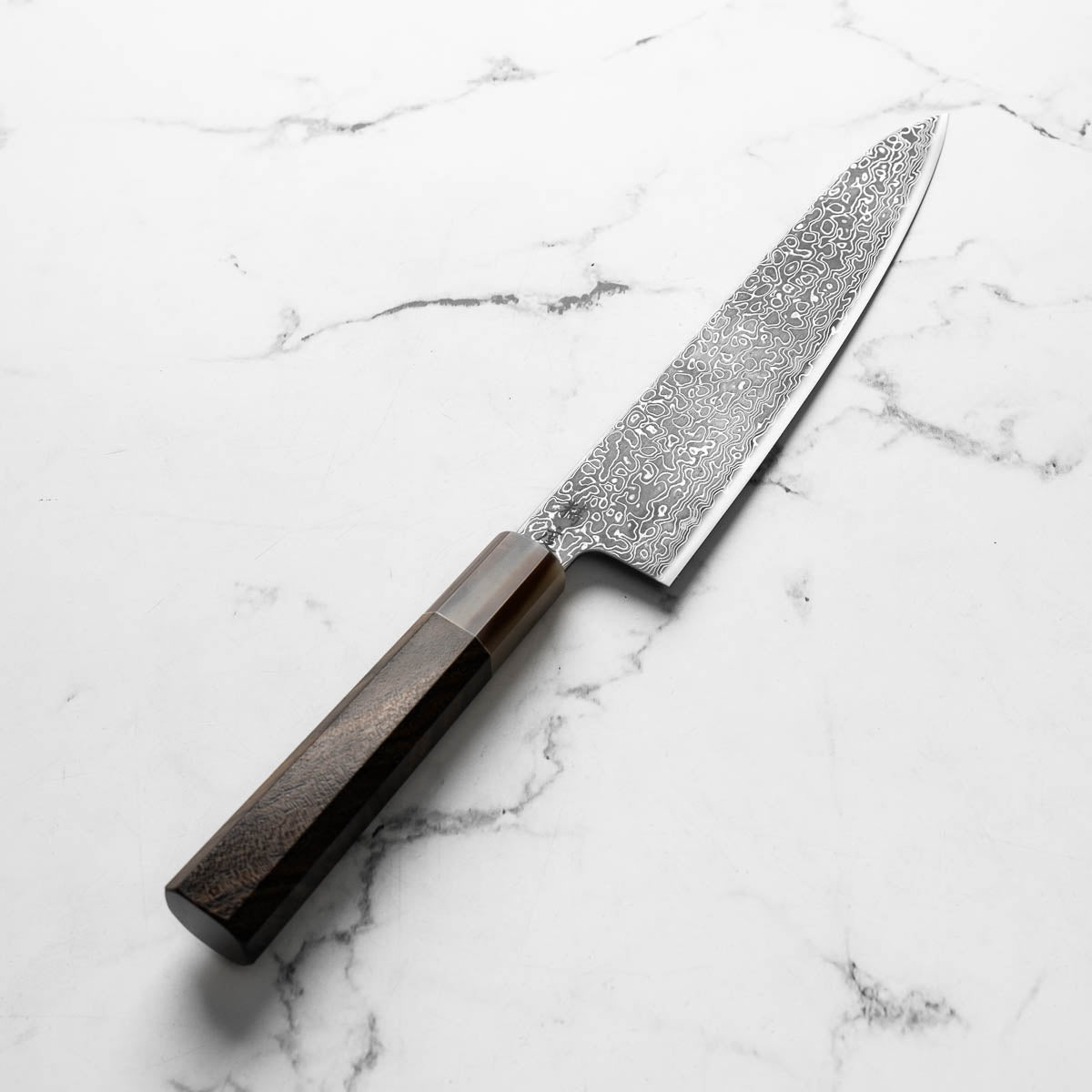Seido VG10 Kurozome Nickel Damascus Gyuto 210mm - Persimmon