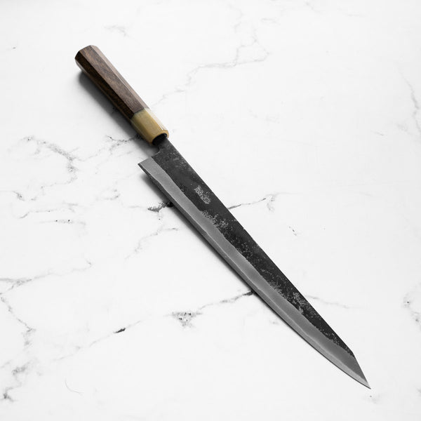 Seido "Kuro" x Tadafusa White 2 Kurouchi Sujihiki 270mm - Persimmon