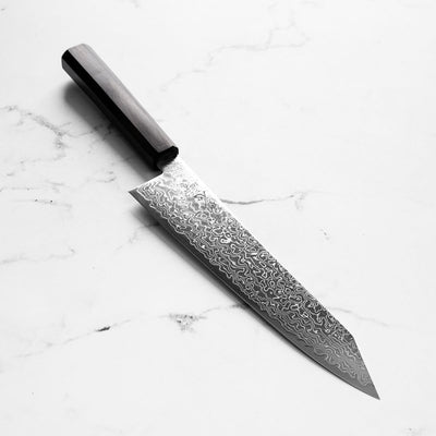 Hatsukokoro Ryuhyo Migaki SG2 Damascus Kiritsuke Gyuto 210mm - Ebony