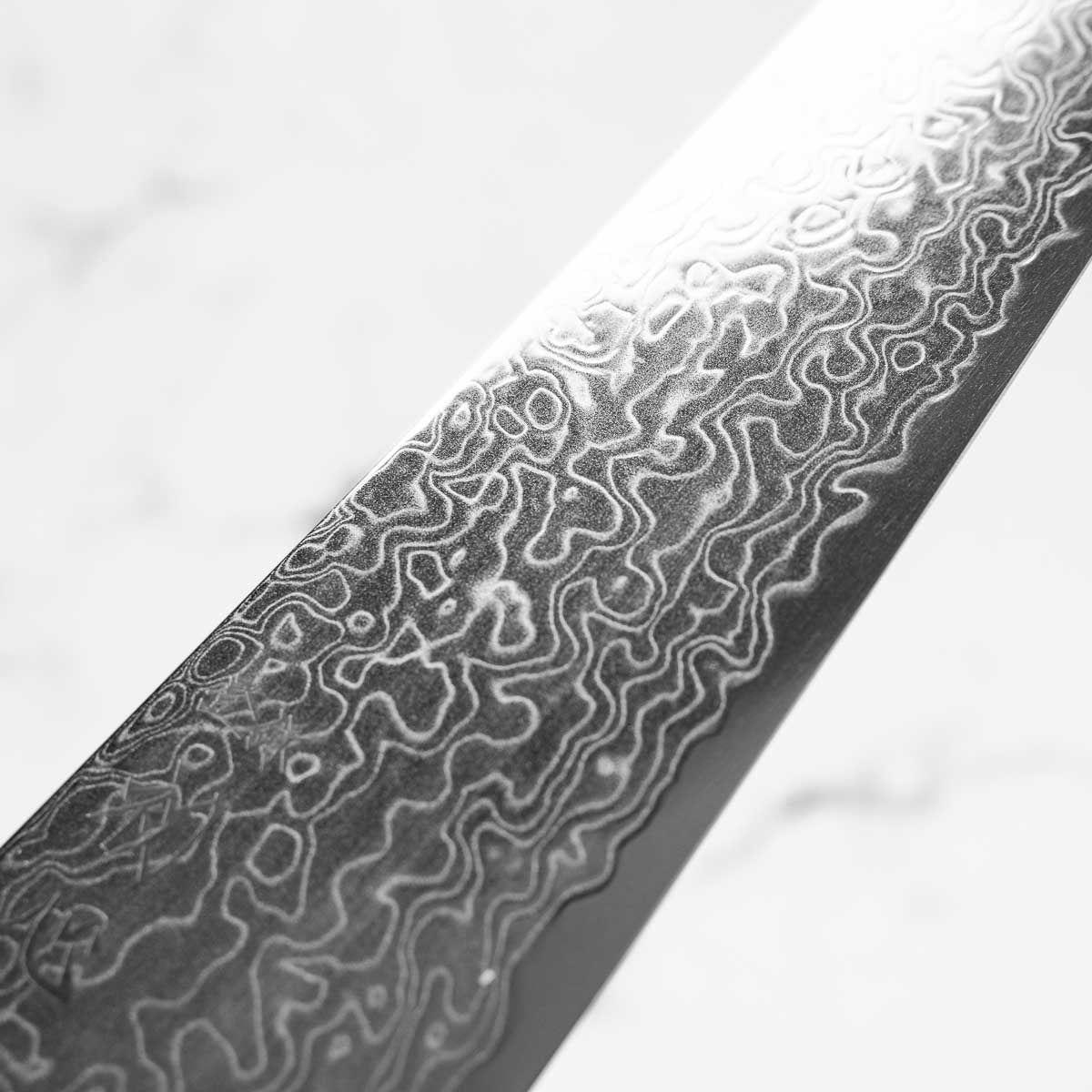 Hatsukokoro Ryuhyo Migaki SG2 Damascus Kiritsuke Gyuto 210mm - Ebony