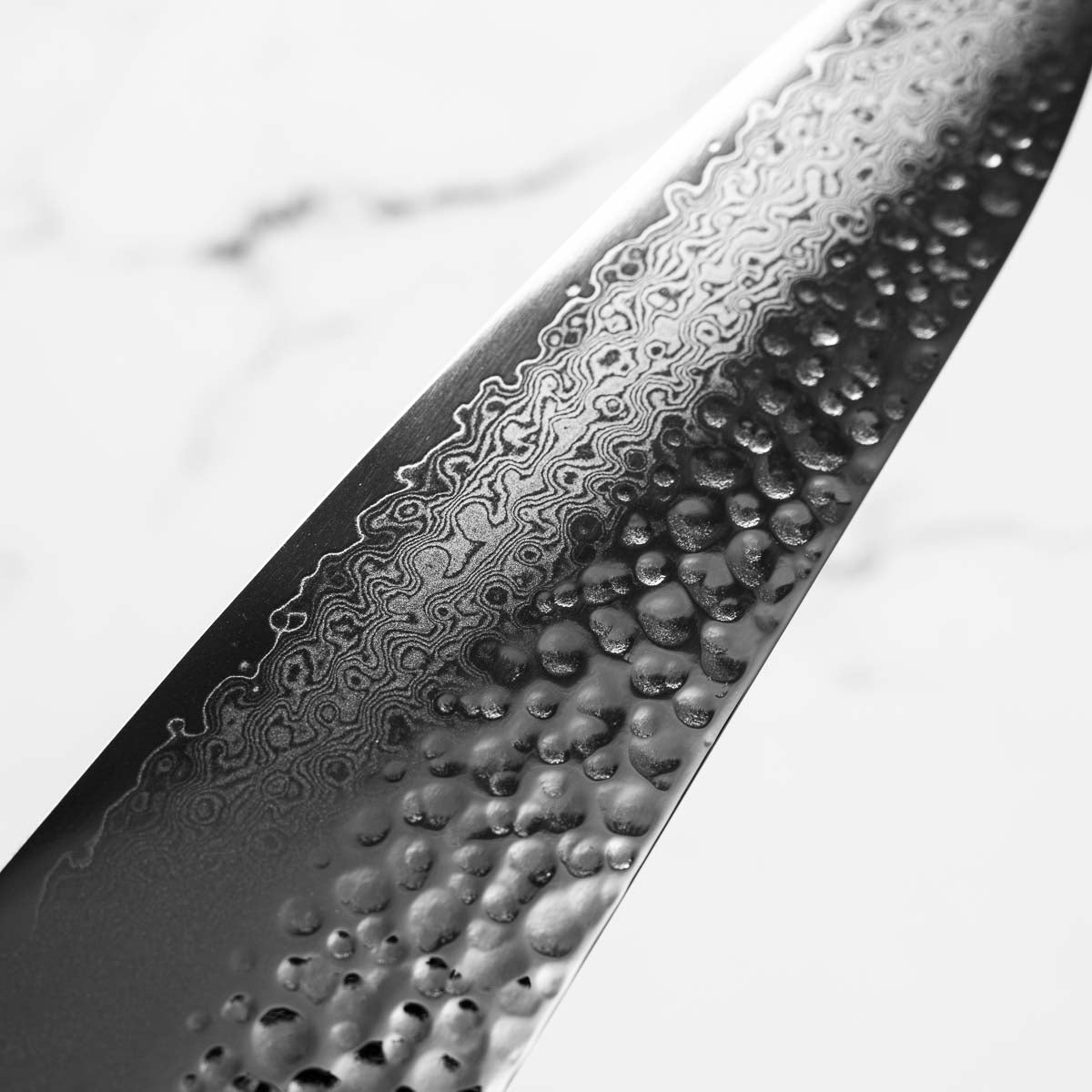 Touroku Sakai Kagayaki VG10 Damascus Tsuchime Gyuto 210mm