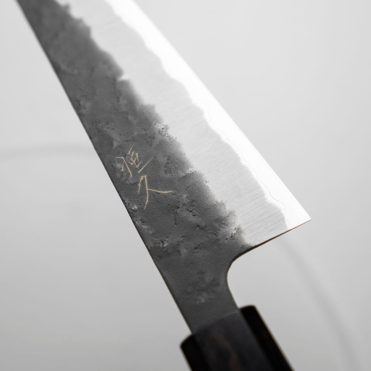Tsunehisa Kurouchi Blue Super Nashiji Gyuto 180mm - Ebony