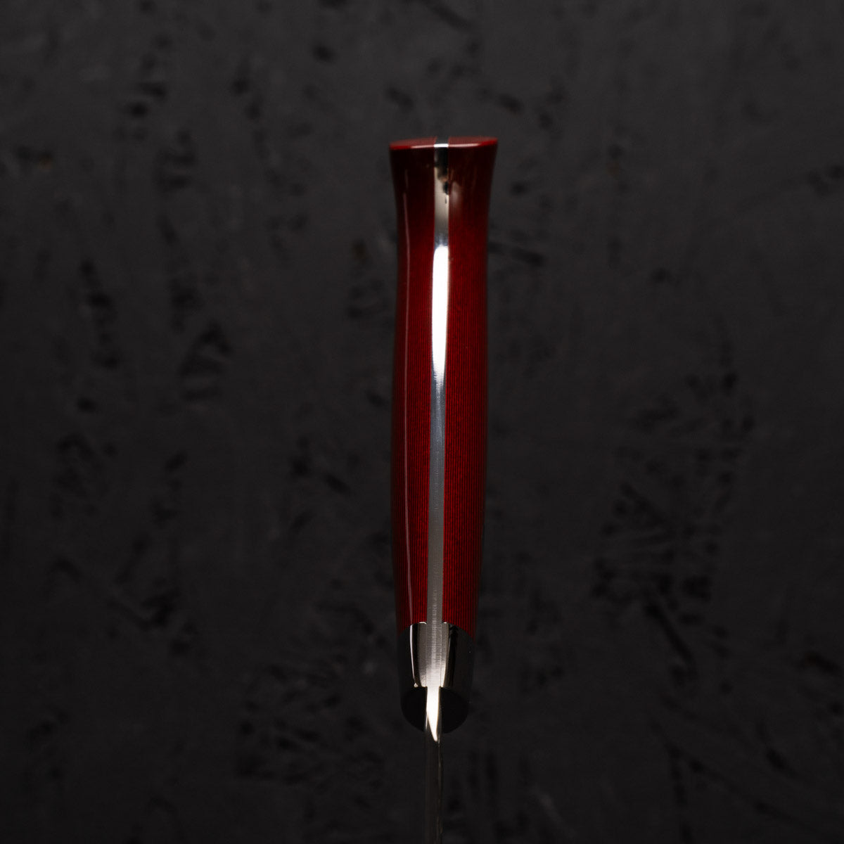 Takeshi Saji VG10 Forged Tsuchime Santoku - Red Weave - view 8