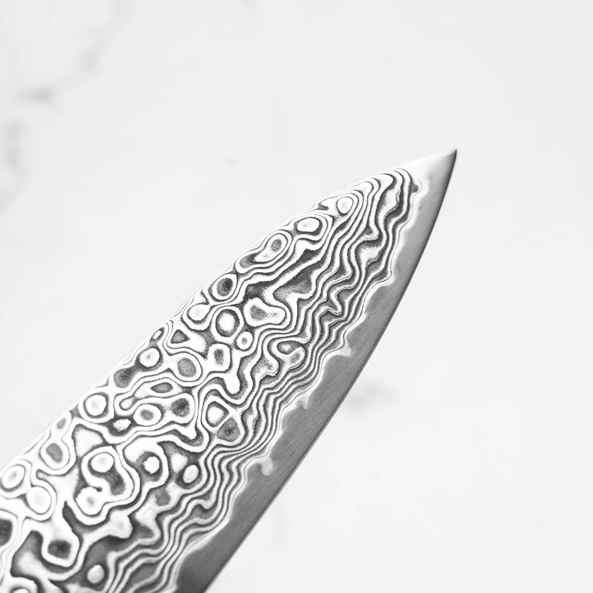 Hatsukokoro Ryuhyo Kurozome SG2 Damascus Petty 150mm - Persimmon