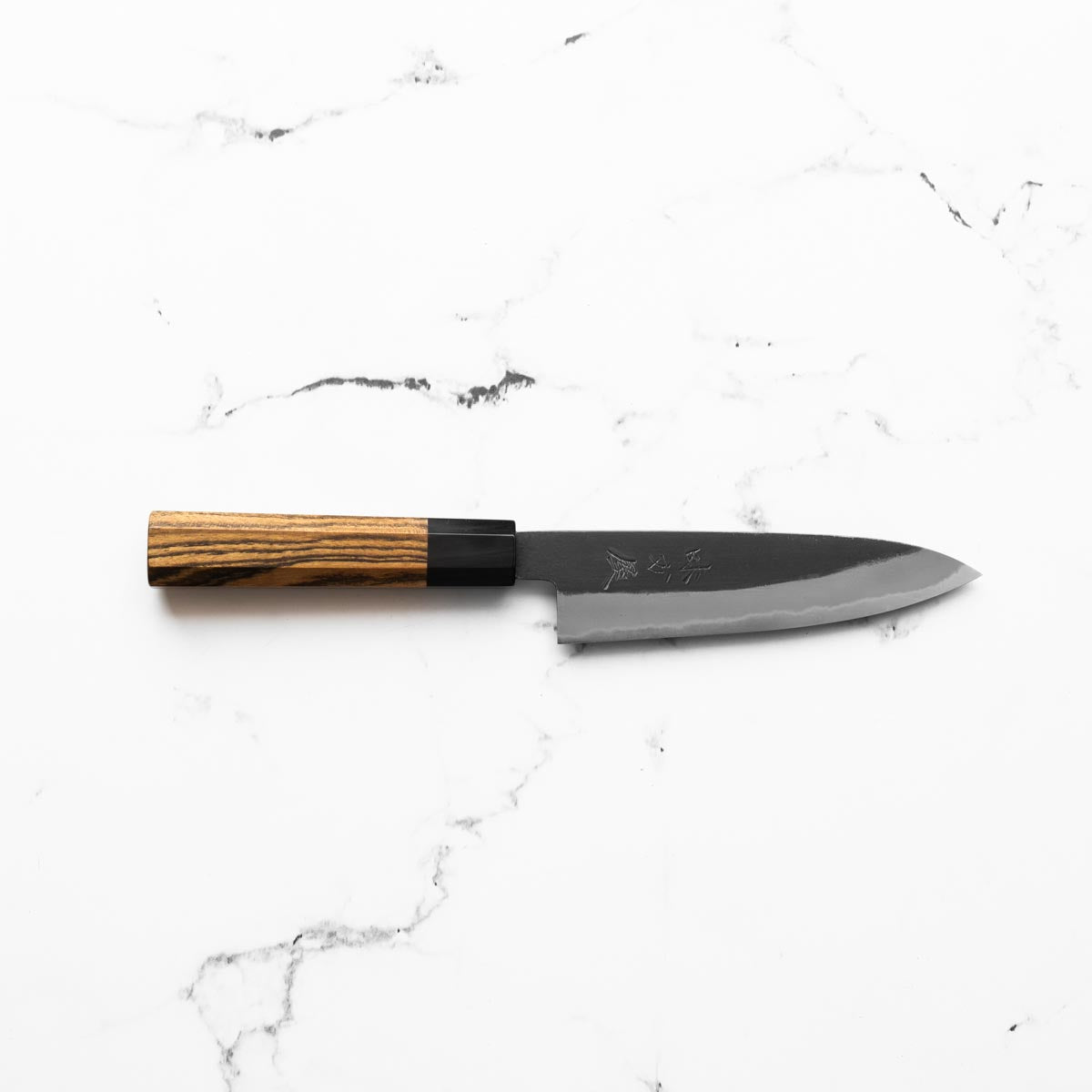 Mutsumi Hinoura Ajikataya White 2 Petty 135mm - Bocote & Black Horn