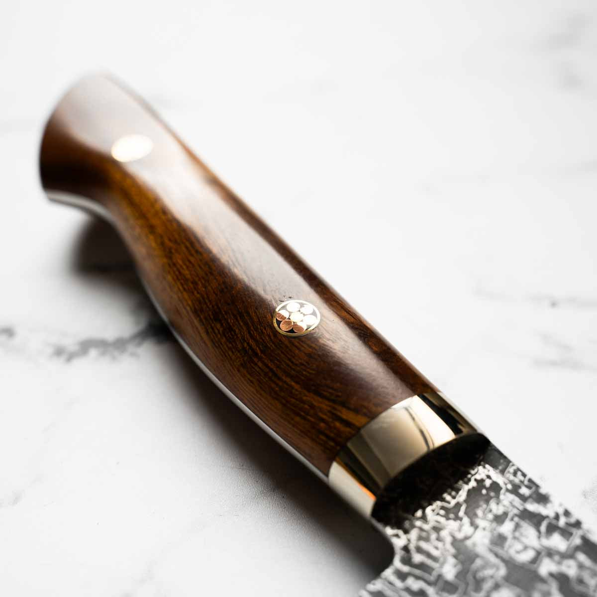Shigeki Tanaka R2 Damascus Gyuto 180mm - Western Ironwood