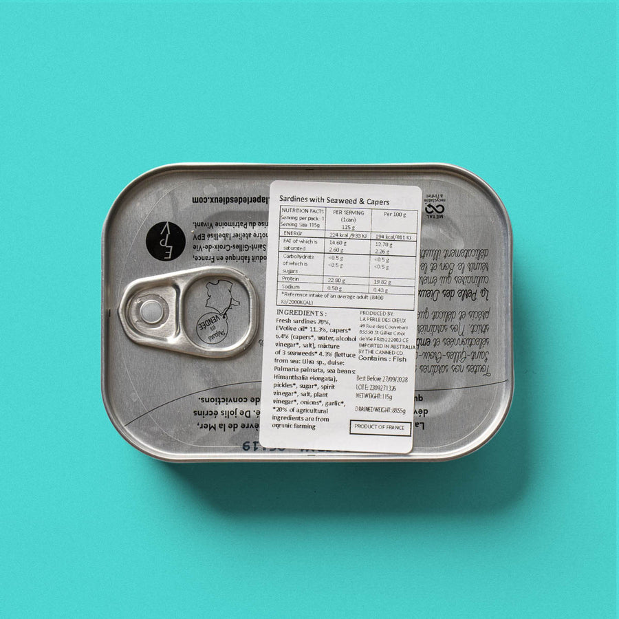 La Perle - des Dieux Sardines with Seaweed and Capers