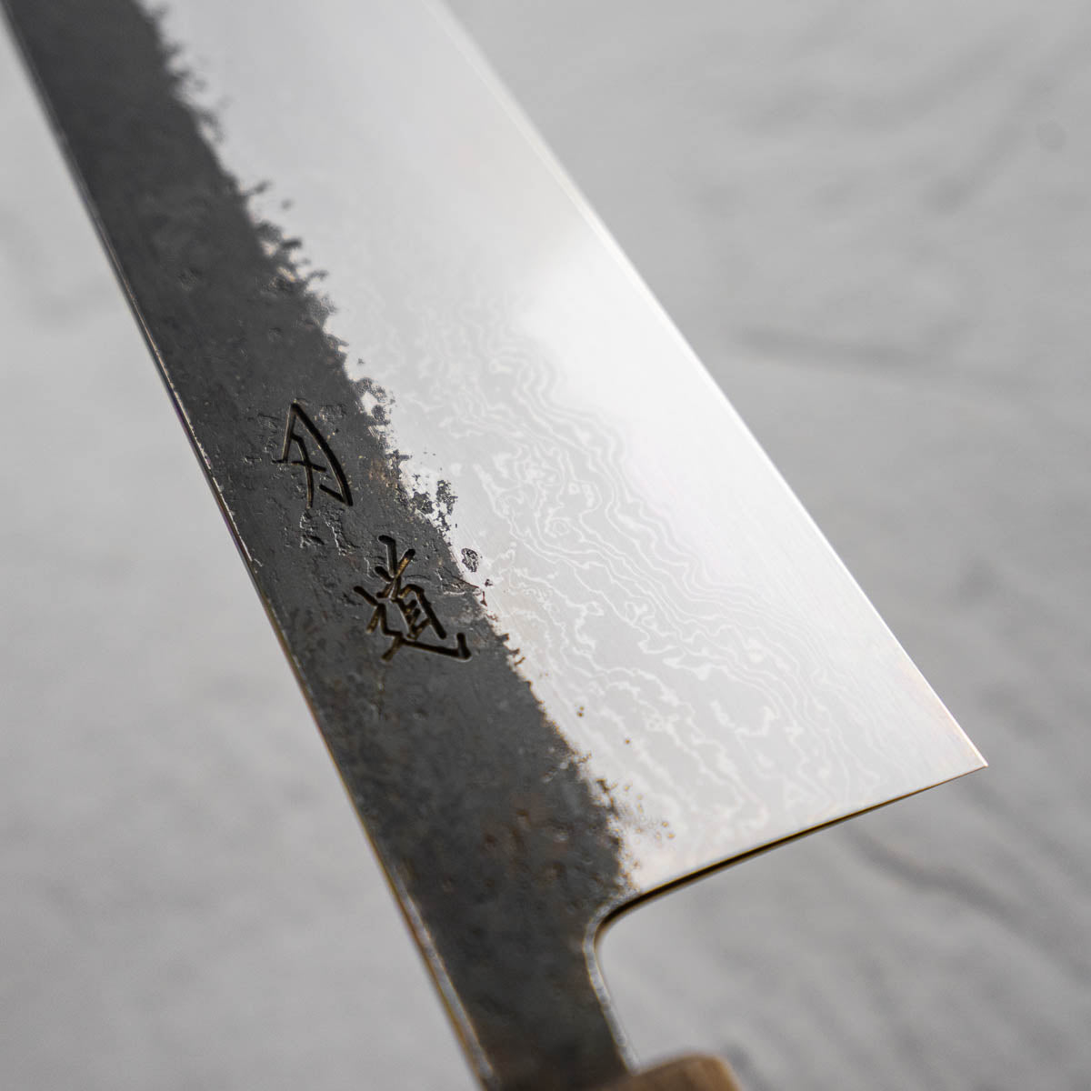 HADO Blue 1 Damascus Nakiri 165mm - Oak