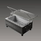 Green Life - Tabletop BBQ Grill Double Walled Liftable Grill - Grey